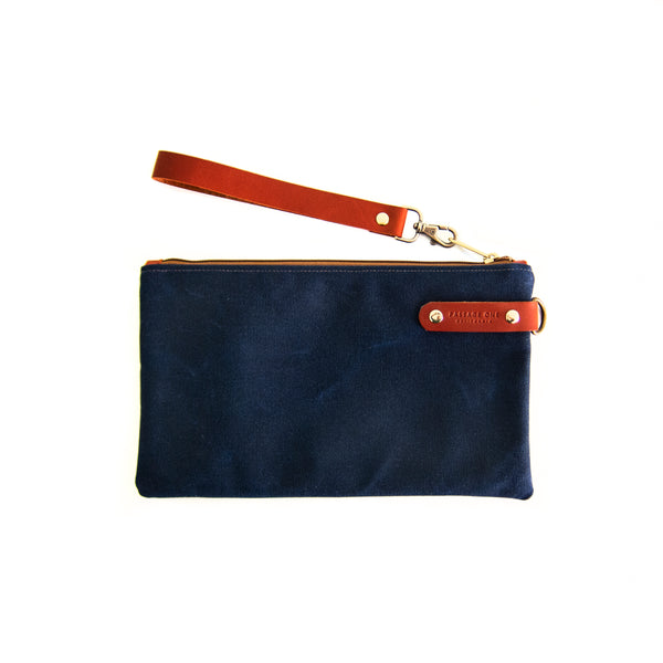 Airporter Clutch - Navy Waxed