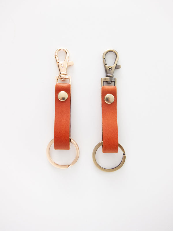 Leather Keychain with Swivel Hook